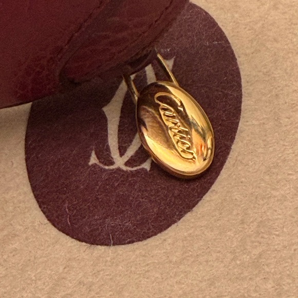 Authentic Cartier Burgundy Leather Coin Pouch with the box and authenticity card - Picture 3 of 8